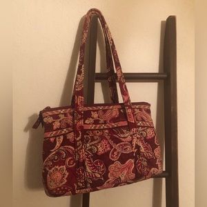 VERA BRADLEY RASPBERRY PAISLEY TOTE